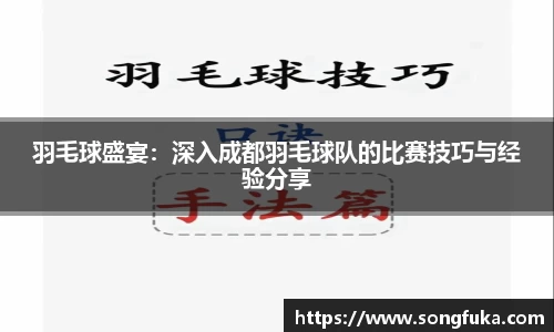 羽毛球盛宴：深入成都羽毛球队的比赛技巧与经验分享